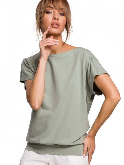 Effortlessly Chic Loose Fit Overlapping Back Blouse  (142247)