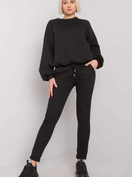 Ultra Soft Quilted Tracksuit Set Cozy Sweatshirt & Pants Relaxed Fit (161342)