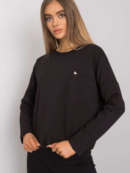 Ultra Soft Loose Fit Long Sleeve Cotton Blouse with Front Pocket Everyday Comfort (161454)