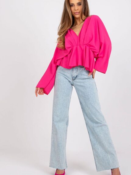 Effortless Chic Loose Wide Sleeve Blouse Perfect for Any Occasion (162546)