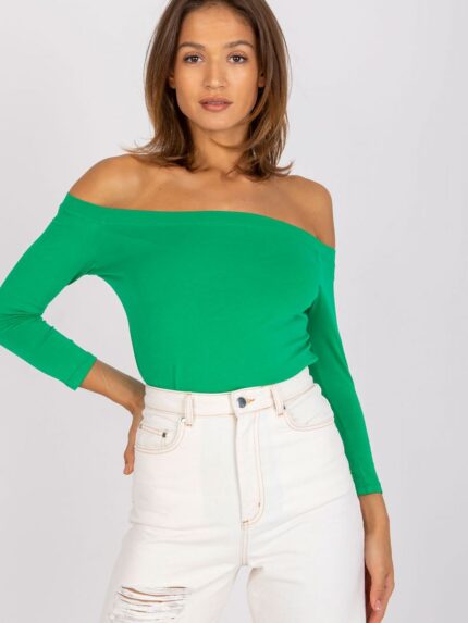 Elegant Spanish Style Off Shoulder Blouse Versatile 3/4 Sleeves (163384)