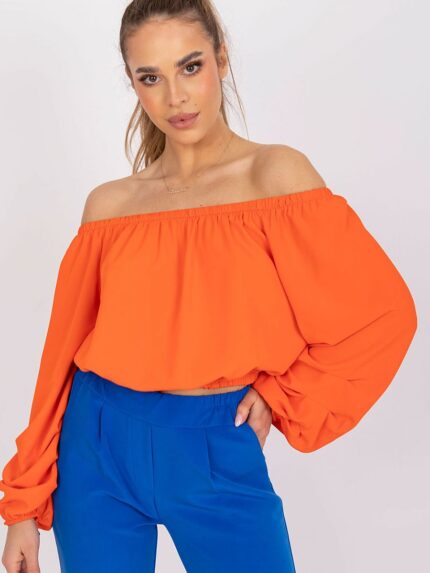 Stunning Italian Summer Blouse Wide Sleeves Shoulder Cut Reveal (164639)