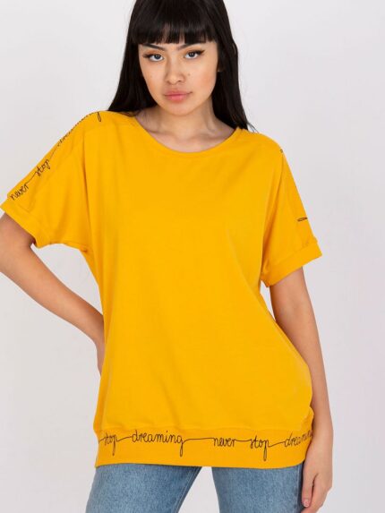 Elegant Short Sleeve Round Neck Blouse with Charming Embroidered Details Perfect Everyday Wear (164684)