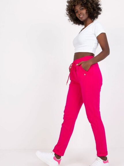 Ultra Comfortable High Waisted Sweatpants with Side Pockets and Secure Tie Waist (166014)