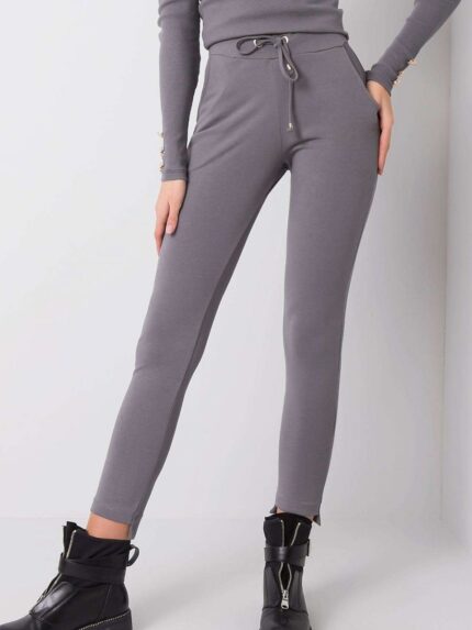 Ultra-Comfortable Tapered Leg Sweatpants with Side Pockets and Waist Tie (167314)