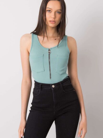 Stylish Summer Sleeveless Zip Pocket T-Shirt Perfect for Warm Weather (167389)