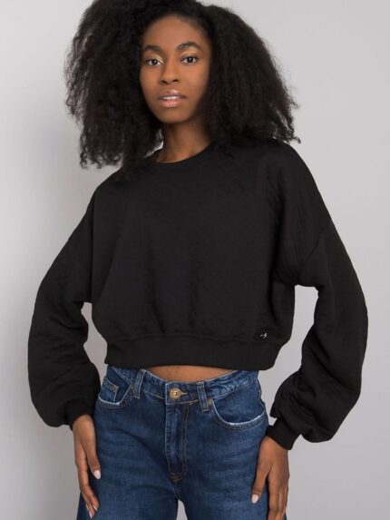 Ultra-Soft Quilted Sweatshirt Long Sleeves Ribbed Hem Cozy Warm (169770)