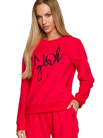 Reversible Embroidered Sweatshirt Sporty Chic Versatile Style (169989)