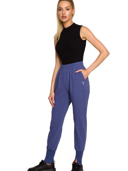 Ultimate Comfort Chic Sweatpants Exquisite Embroidery Stylish Slits (169993)
