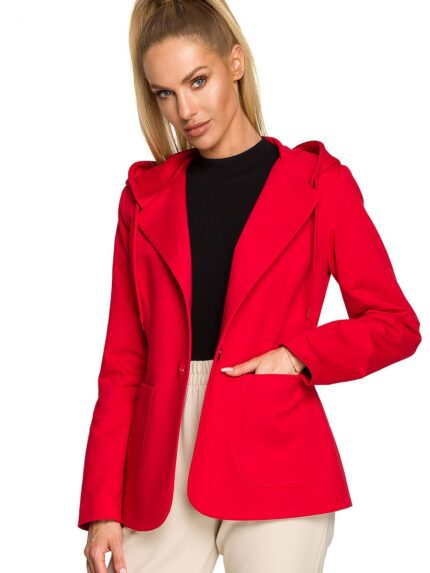 Revolutionary Knitted Jacket Hoodie with Unique Collar Two Pockets Fully Lined (169999)