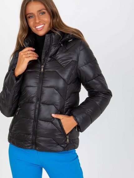 Ultra Warm Luxurious Down Quilted Jacket Women's Long Sleeve Detachable Hood (170727)