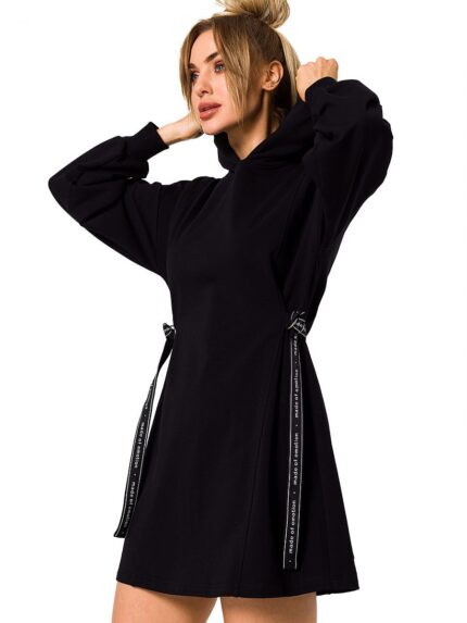 Hooded Long Sleeve Mini Dress or Tunic Versatile Style Logo Trousers (177602)