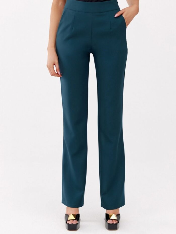 Effortlessly Chic Wide Leg Trousers Perfect Fit All Silhouettes Side Pockets Zipper Closure (180743) lomora.store
