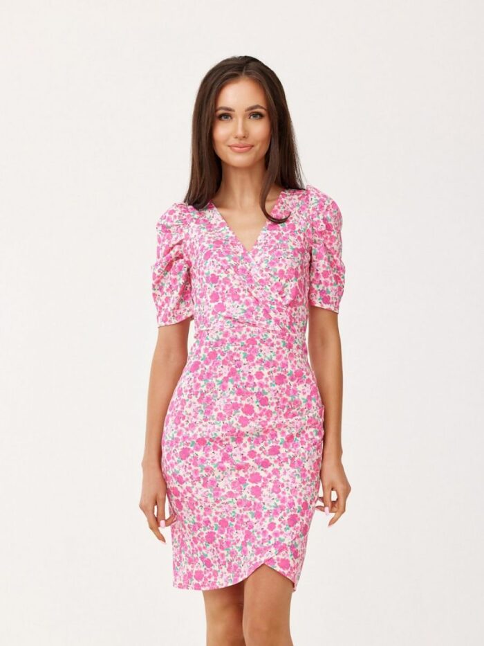 Stunning Polish Made Ruffled Envelope Neckline Mini Dress for Women (182431) lomora.store