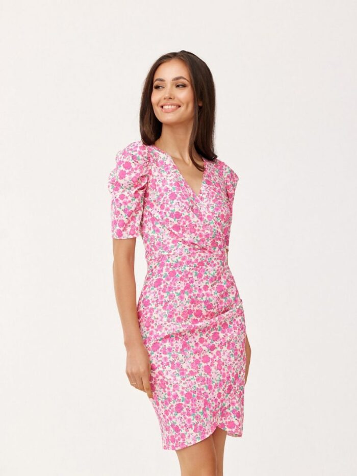 Stunning Polish Made Ruffled Envelope Neckline Mini Dress for Women (182431) lomora.store