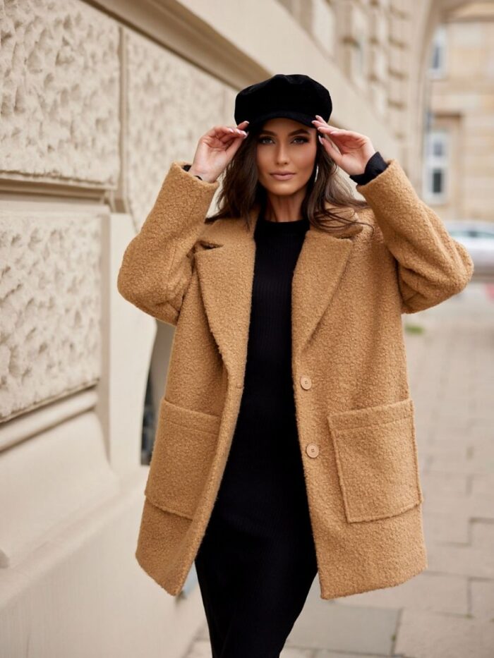 Luxury Sanchez Womens Long Jacket Soft Sheepskin Feel Polish Made (185283) lomora.store