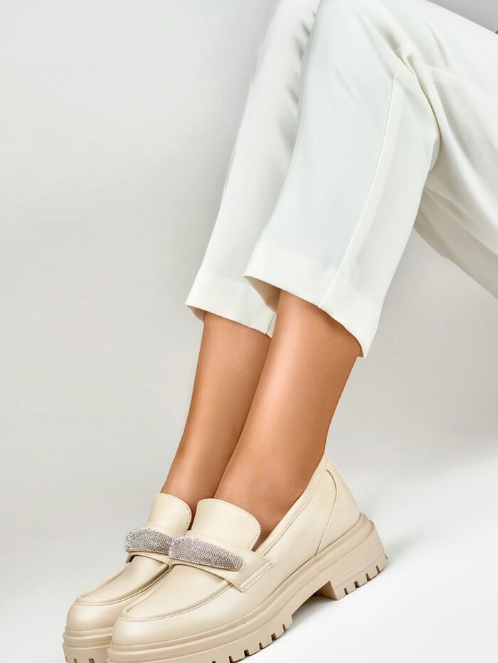 Mocassins à plateforme en cuir écologique pour femmes, chaussures de mode printemps-automne (938258) lomora.store