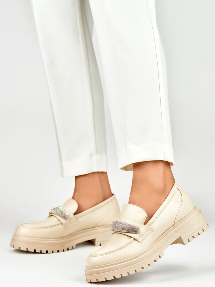 Mocassins à plateforme en cuir écologique pour femmes, chaussures de mode printemps-automne (938258) lomora.store
