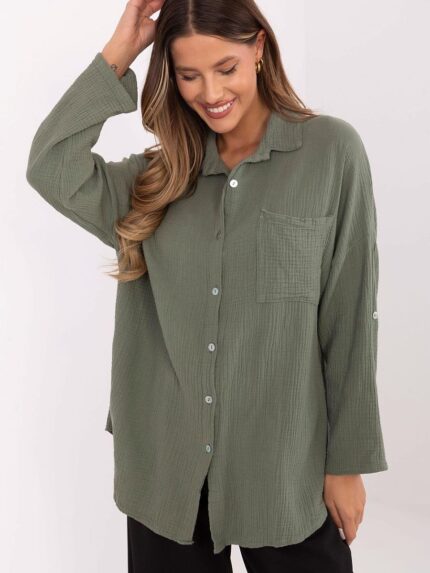 Ultra Soft Breathable Muslin Cotton Shirt for Women Everyday Wear (210009)