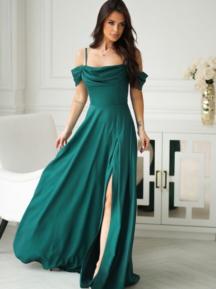 Long dress model 210724 Bicotone
