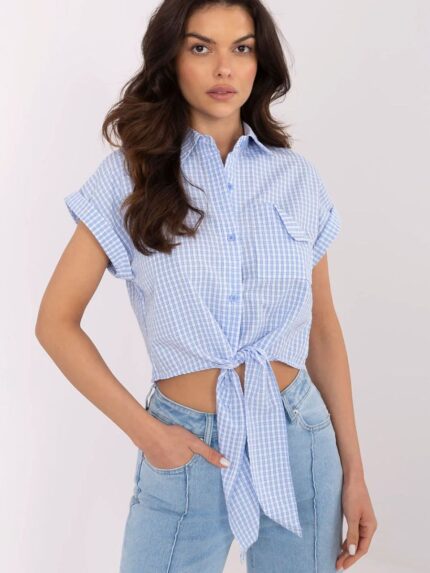 Stylish Breathable Cotton Blend Checked Shirt for Women Everyday Wear (212736)