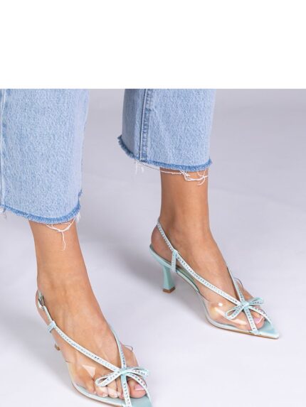 Gemre Kloksi Luxury Green Transparent Zircon High Heel Sandals Elegant Evening Footwear (212786)