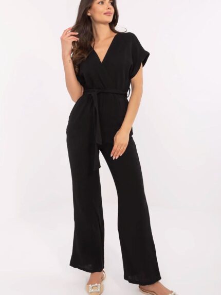 Elegant Breathable Cotton Jumpsuit Versatile Style for Work & Play (213069)