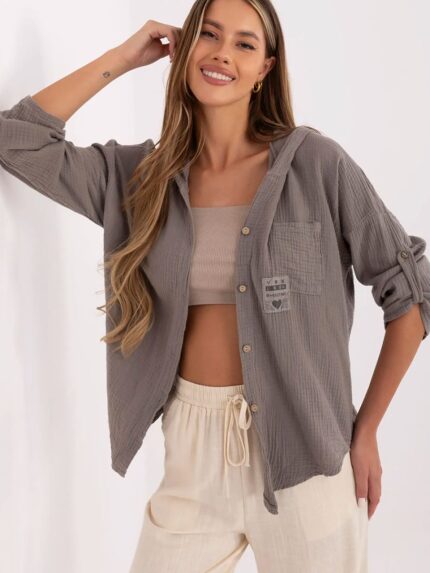 Ultra Soft Muslin Cotton Casual Womens Shirt Breathable Everyday Style (213248)