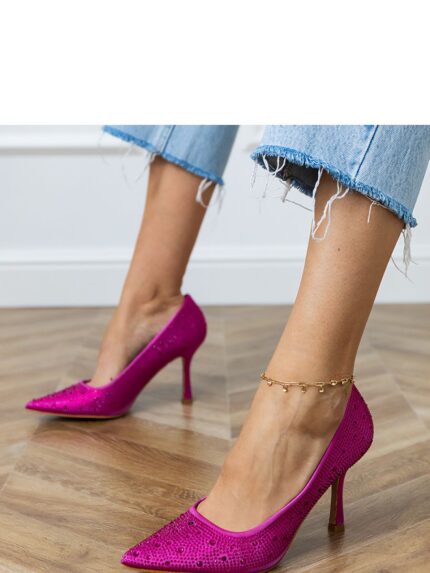 Glamorous Fuchsia Crystal High Heels Stunning Shine Comfort & Elegance (213353)