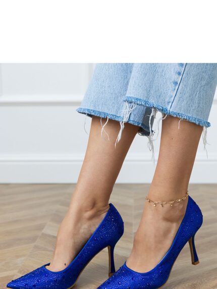 Dazzling Crystal High Heels Elegant Pointe Toe All Day Comfort 85cm Heel (213355)