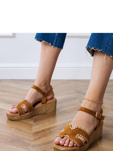 Elegant Eco-Friendly Suede Wedge Sandals Summer Comfort Style (213378)