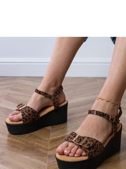 Elegant Classic Wedge Sandals Faux Suede Leather Summer Comfort Style (213381)