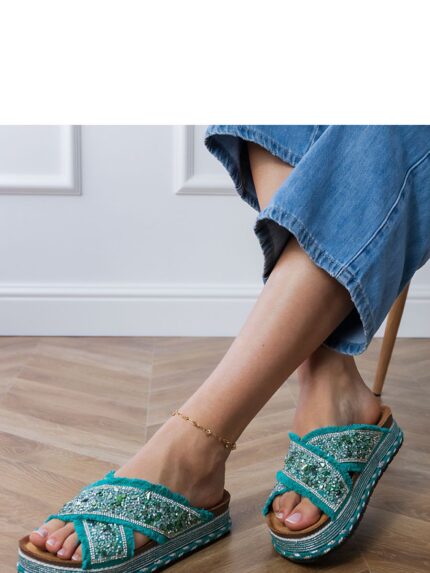 Elegant Zircon Embellished Flip Flops Luxurious Comfort Summer Style (213386)