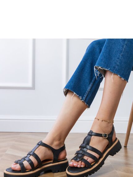 Elegant Gladiator Sandals for Women Eco-Leather Boho Style Comfortable Adjustable Summer Shoes (213711)