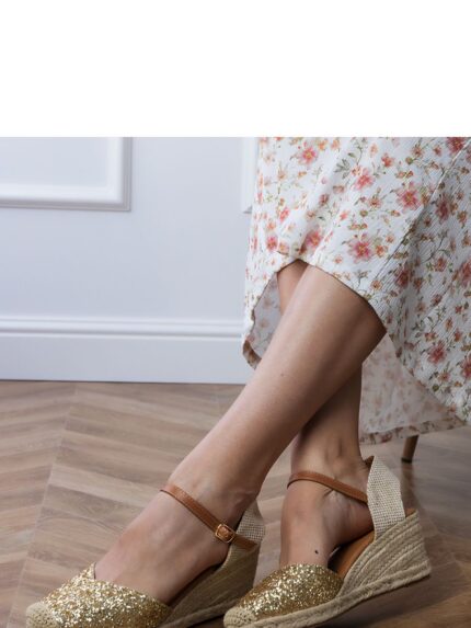Brocade Espadrille Wedge Sandals Glamorous Summer Shoes for Women Comfortable and Stylish (213718)