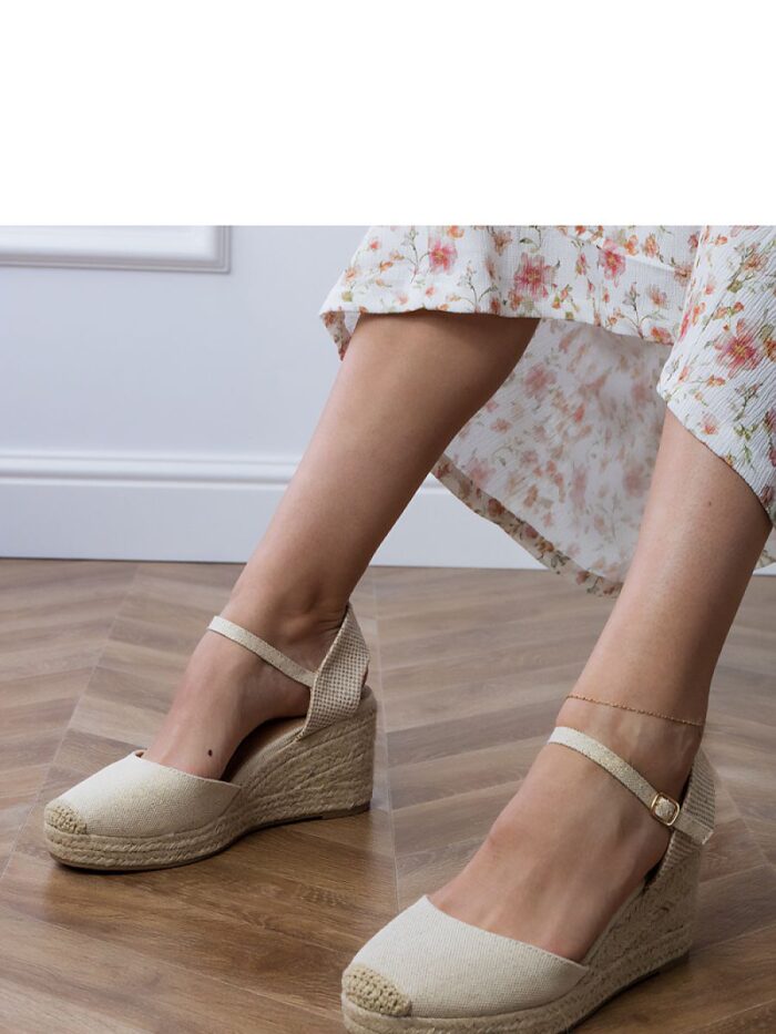 Elegant Summer Espadrille Wedge Sandals Breathable Fabric Buckle Closure Comfortable Eco Leather Insole (213734) - Image 1