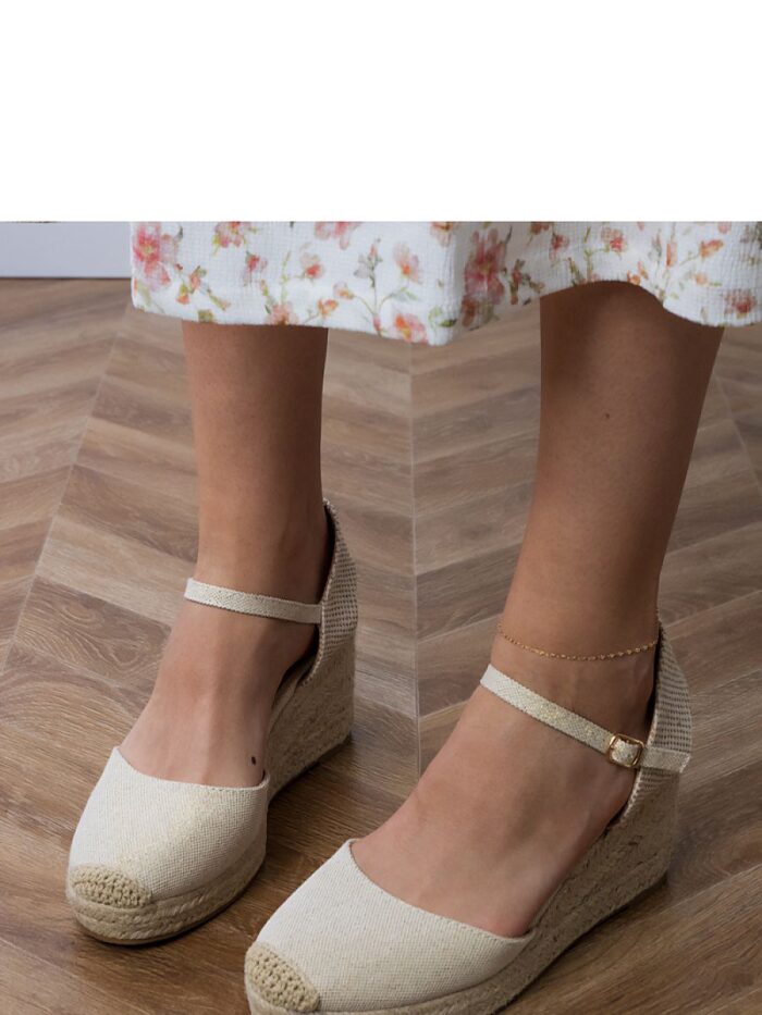 Elegant Summer Espadrille Wedge Sandals Breathable Fabric Buckle Closure Comfortable Eco Leather Insole (213734) - Image 4
