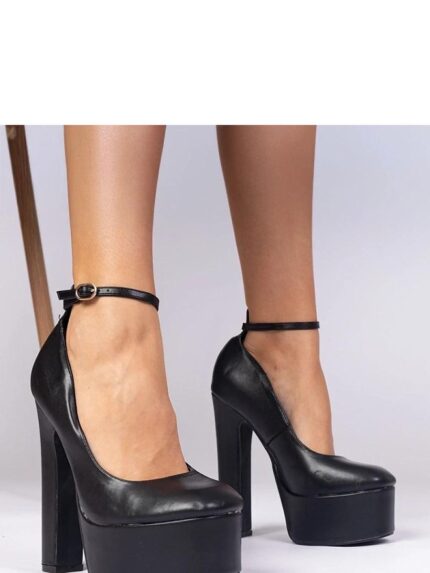 Gemre Black High Heel Pumps Elegant Comfortable Women's Shoes Perfect for Work and Evening (213753)