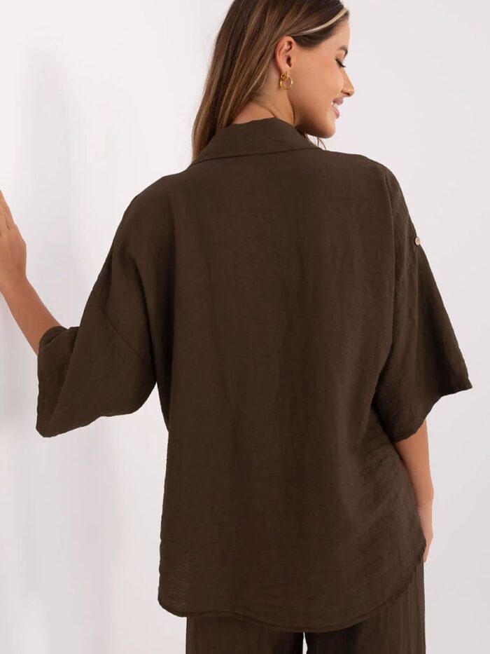 Boho Women's Linen Viscose Shirt Elegant Casual Top Lightweight Airy Comfortable Everyday Wear (214053) - Image 3