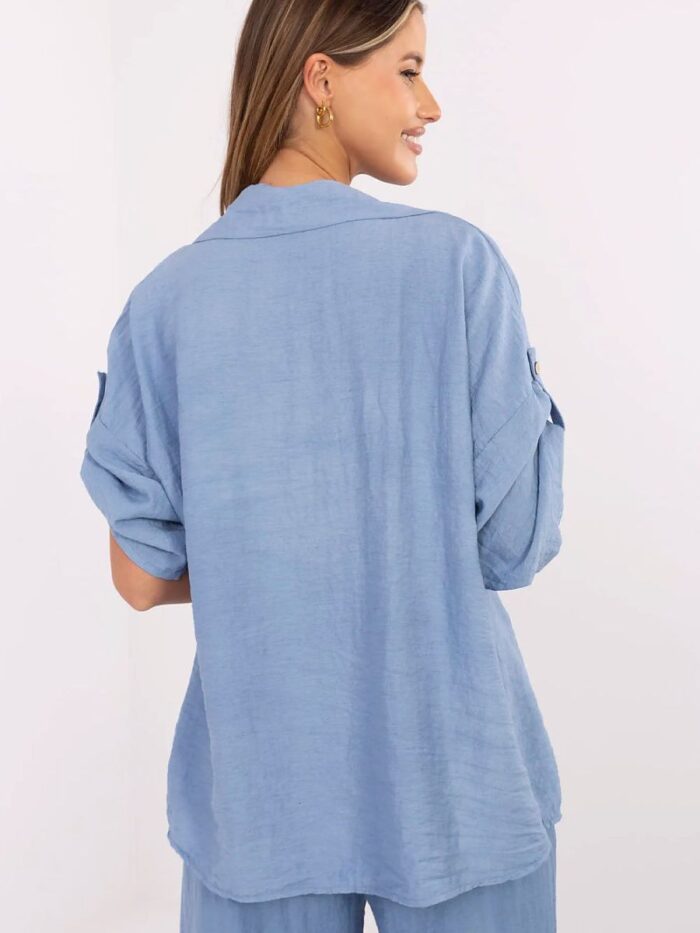 Boho Women's Viscose Linen Shirt Elegant Casual Top for Summer Outfits Airy Comfort (214054) - Image 3