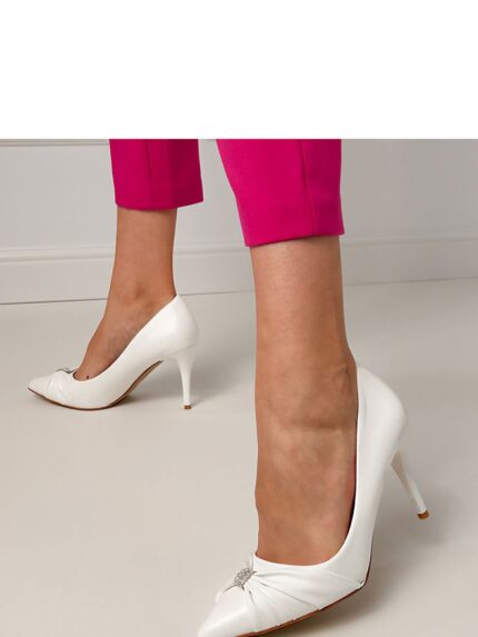 Elegant Women's High Heels Zirconia Synthetic Leather Pointed Toe Slim Heel Comfortable Classy Timeless (214590)