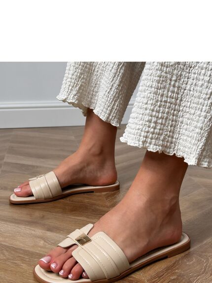 Elegant Synthetic Leather Slippers Perfect for Summer Casual and Formal Styles (214645)