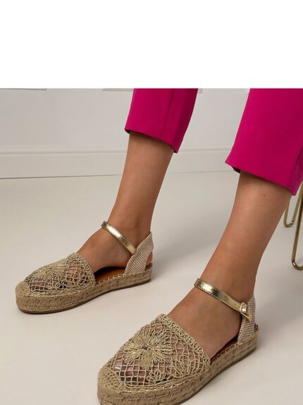 Lightweight Lace Espadrille Sandals Breathable Summer Comfort Eco-Leather Insole Stylish Platform Buckle Closure Warm Days (214651)