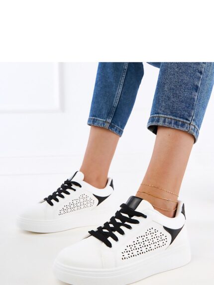 Ecological Leather Sports Shoes Blue Inserts Comfortable Walking Urban Style Active Lifestyle Women's Footwear (215090)