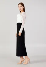Long Sleeve Midi Viscose Column Regular Casual Dress (212311) - Image 3