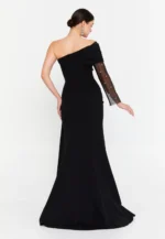 One Shoulder Maxi Viscose Mermaid Regular Wedding Guest Dress (212301) - Image 2