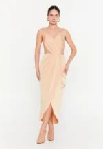 Sleeveless Midi Lycra Column Regular Evening Dress (212304)