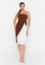 Sleeveless Midi Viscose Column Regular Casual Dress (212315)