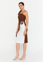 Sleeveless Midi Viscose Column Regular Casual Dress (212315) - Image 3