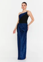 One Shoulder Maxi Viscose Mermaid Regular Evening Dress (212313) - Image 6